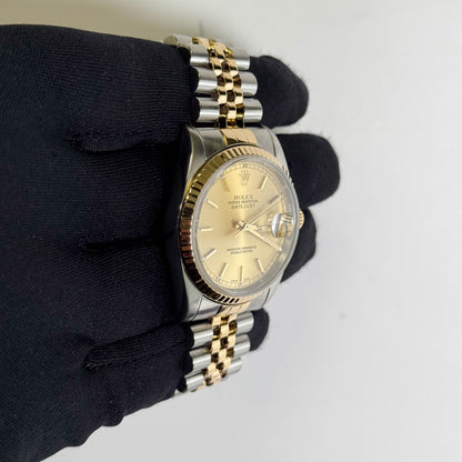 Rolex Datejust 36mm Champagne Dial Watch Ref# 16233 - Happy Jewelers Fine Jewelry Lifetime Warranty