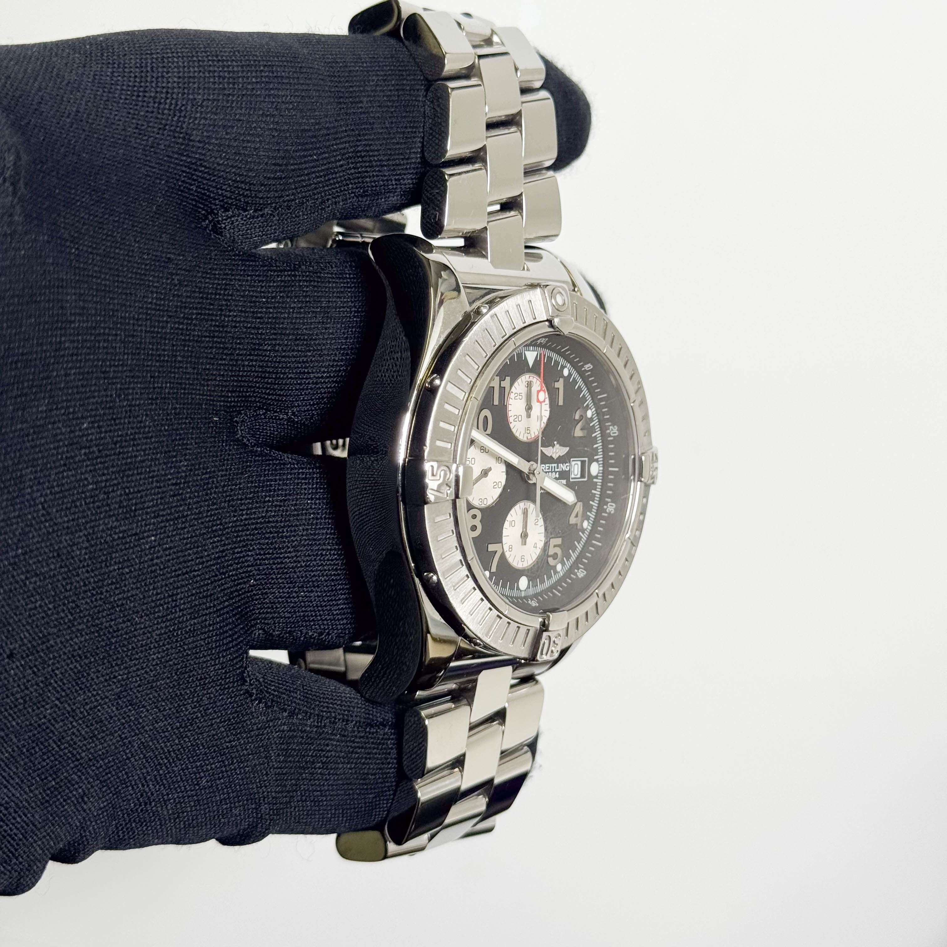 Breitling Super Avenger 48mm Black Dial Watch Ref# A13370 - Happy Jewelers Fine Jewelry Lifetime Warranty
