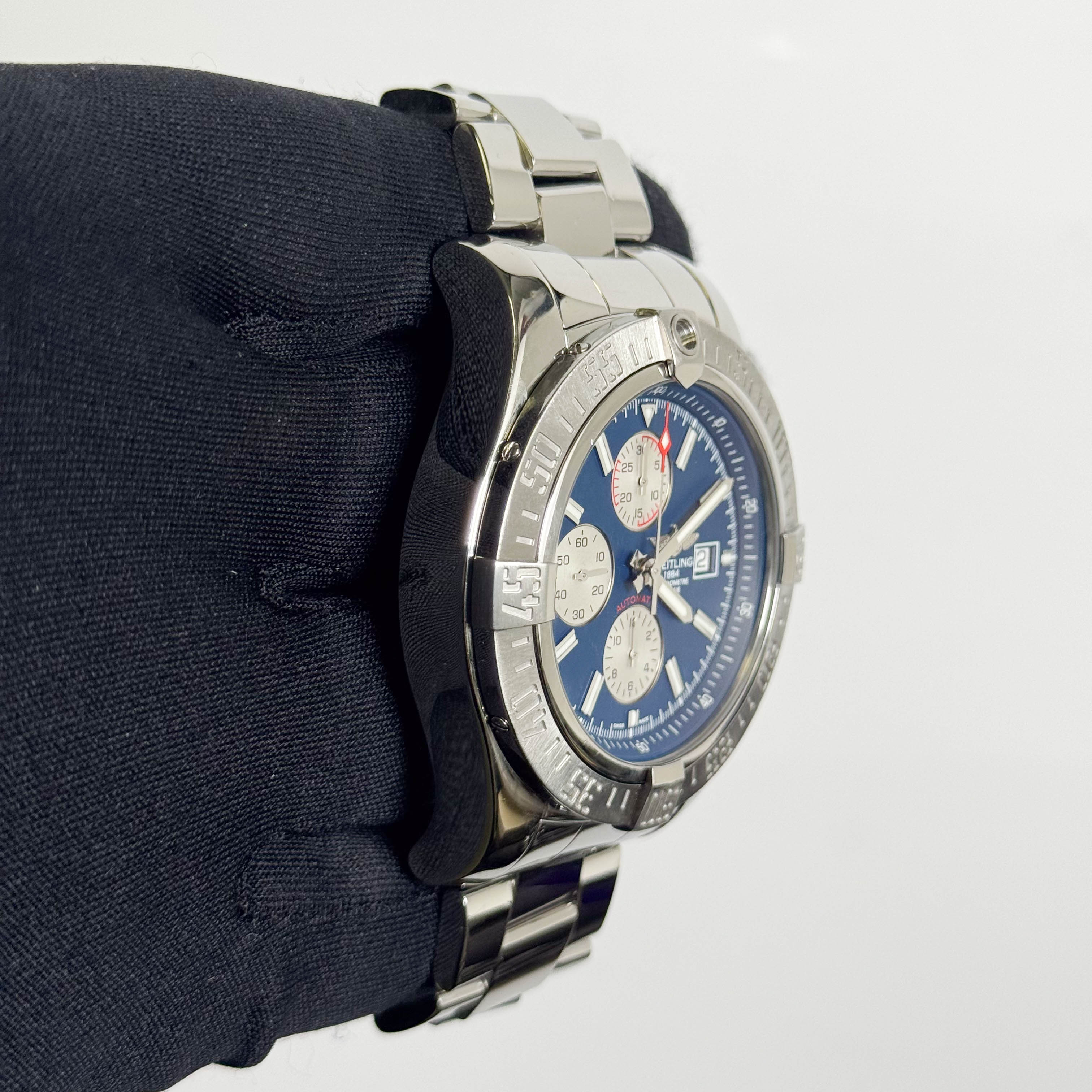 Breitling Super Avenger II 48mm Blue Dial Watch Ref# A13371 - Happy Jewelers Fine Jewelry Lifetime Warranty