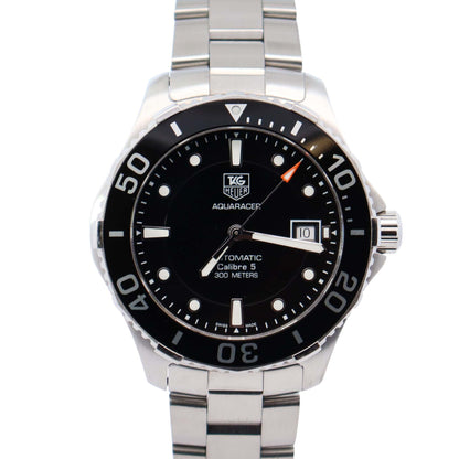 Tag Heuer Aquaracer 41mm Black Dial Watch Ref# WAN2110-BA0822 - Happy Jewelers Fine Jewelry Lifetime Warranty