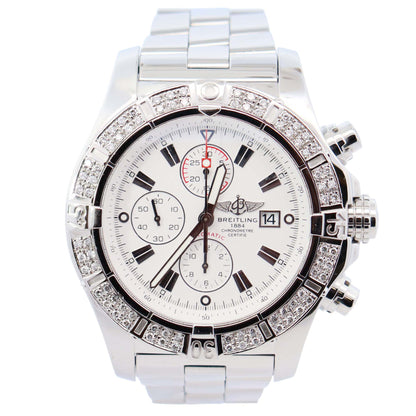 Breitling Super Avenger 48mm White Dial Watch Ref# A13370 - Happy Jewelers Fine Jewelry Lifetime Warranty