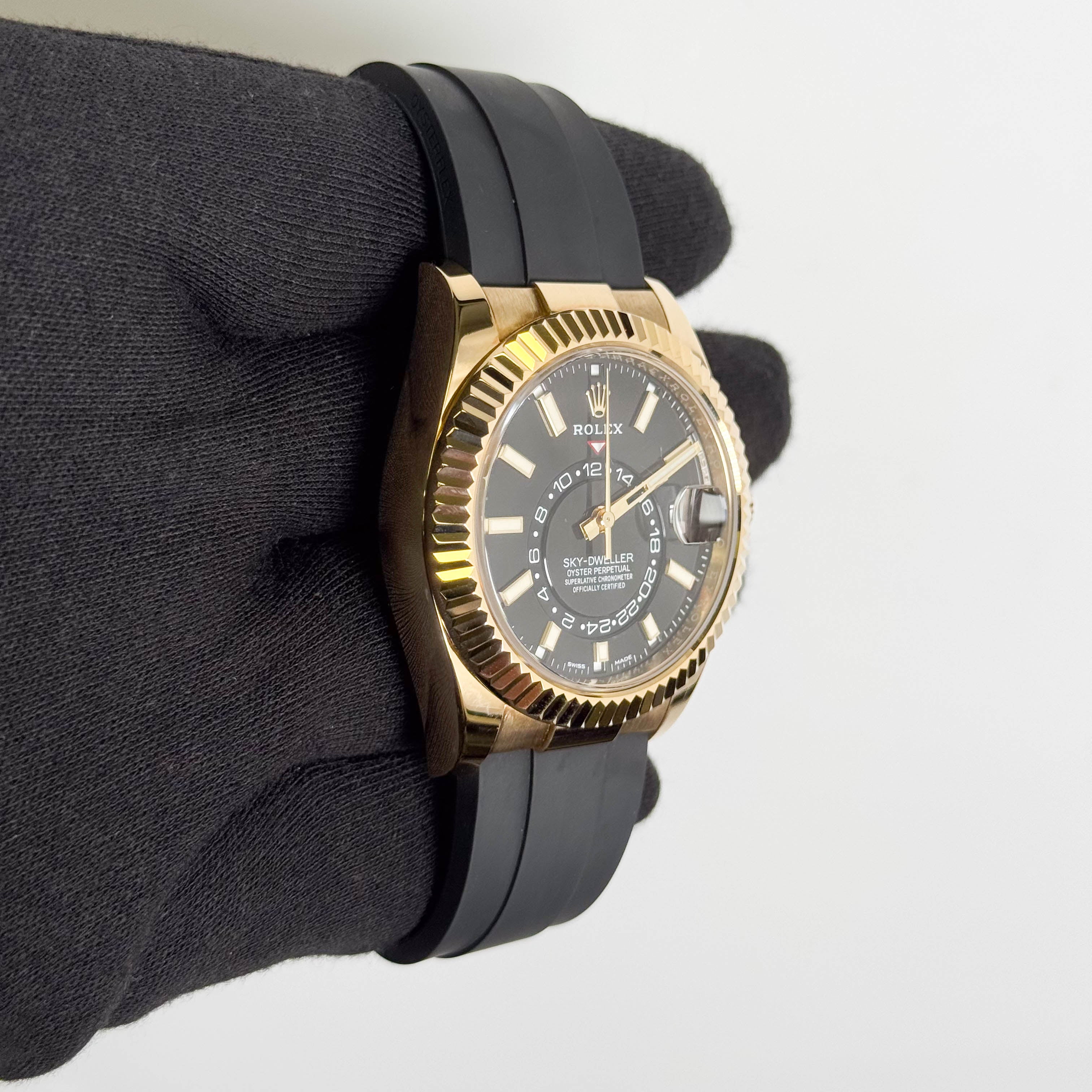 Rolex Sky-Dweller 42mm Black Dial Watch Ref# 326238
