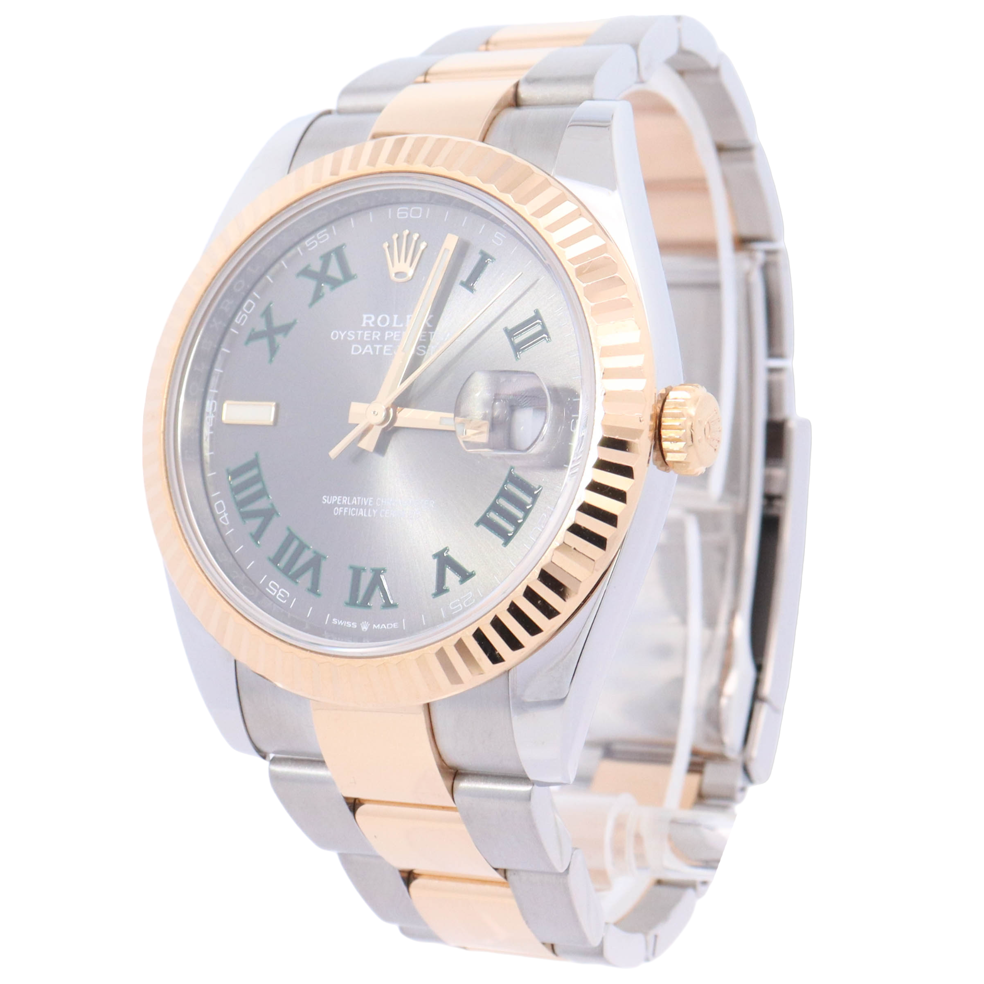 Rolex Datejust 41mm Yellow Gold & Stainless Steel Wimbledon Dial Watch Reference# 126333 - Happy Jewelers Fine Jewelry Lifetime Warranty