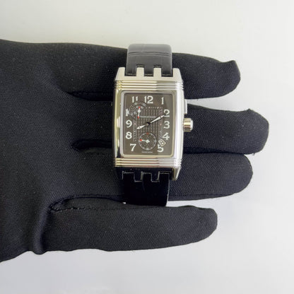 Jaeger-LeCoultre Reverso Gran'Sport Duo 28 mm x 43 mm Black and Silver Dial Watch Ref# Q2948601