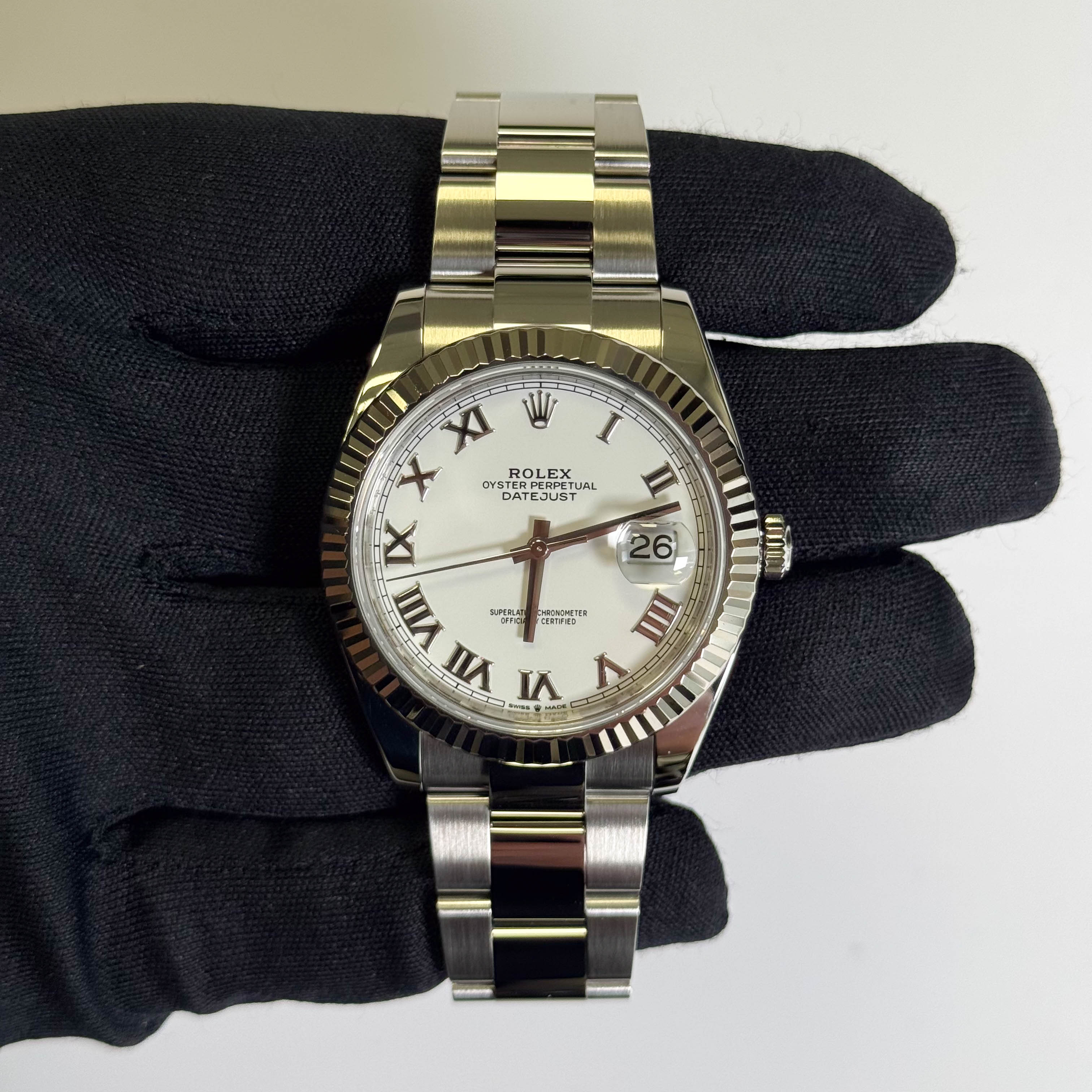 Rolex Datejust 41mm White Dial Watch Ref# 126334