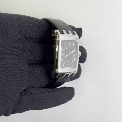 Jaeger-LeCoultre Reverso Gran'Sport Duo 28 mm x 43 mm Black and Silver Dial Watch Ref# Q2948601