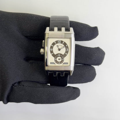 Jaeger-LeCoultre Reverso Gran'Sport Duo 28 mm x 43 mm Black and Silver Dial Watch Ref# Q2948601