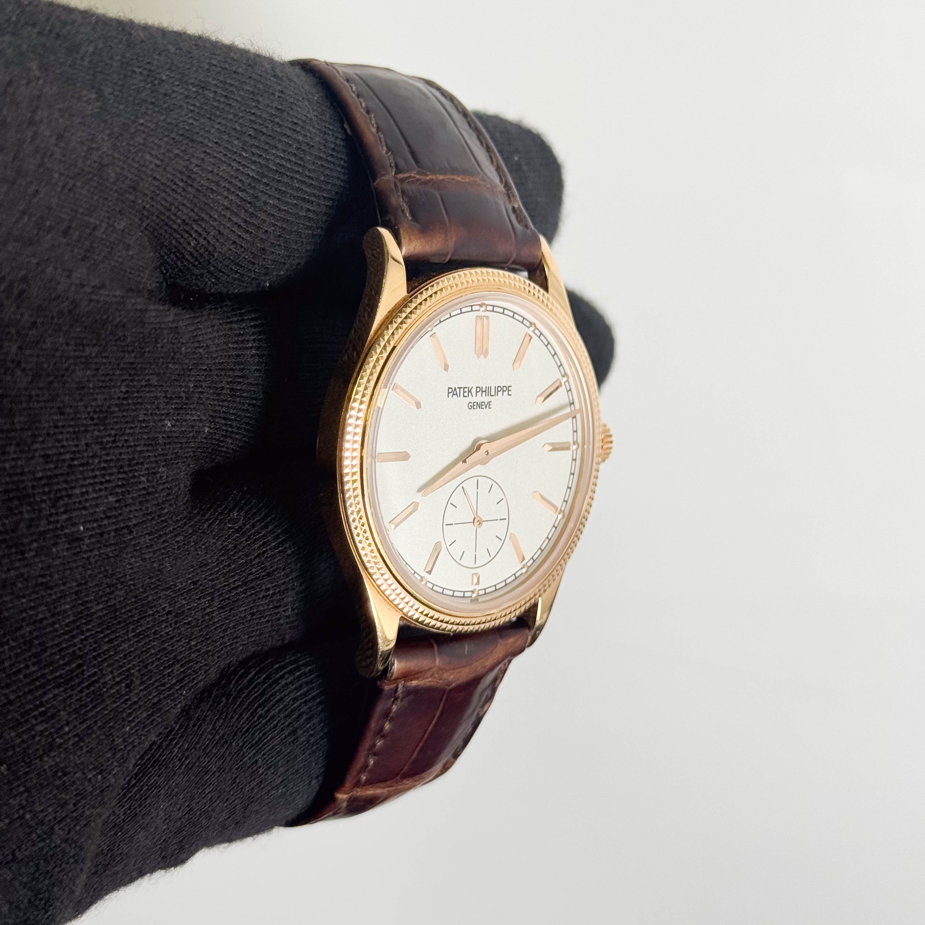 Patek Philippe Calatrava 39mm White Dial Watch Ref# 6119R-001