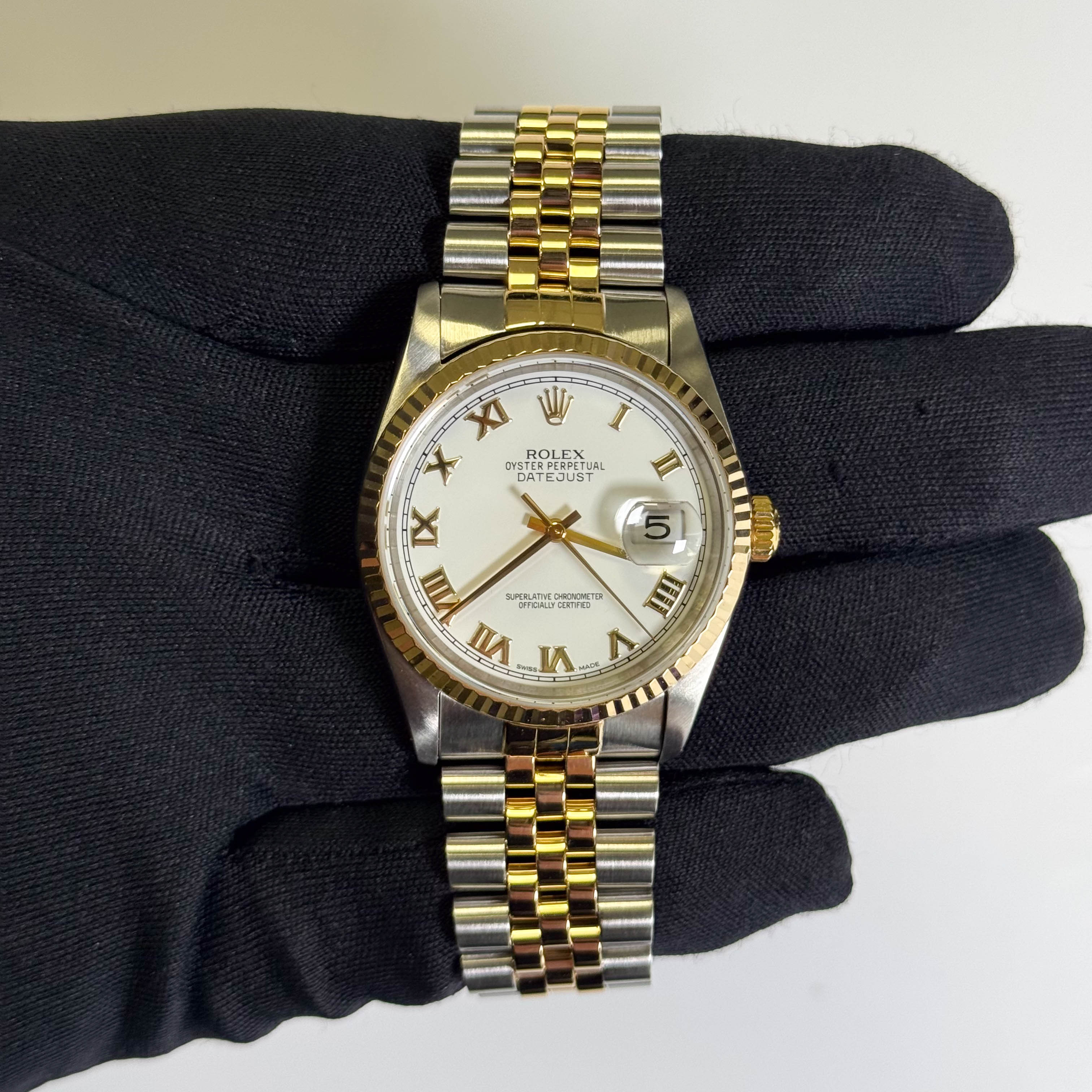 Rolex Datejust 36mm White Dial Watch Ref# 16233 - Happy Jewelers Fine Jewelry Lifetime Warranty