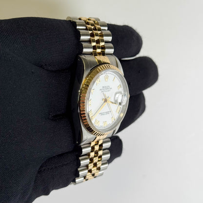 Rolex Datejust 36mm White Dial Watch Ref# 16233 - Happy Jewelers Fine Jewelry Lifetime Warranty