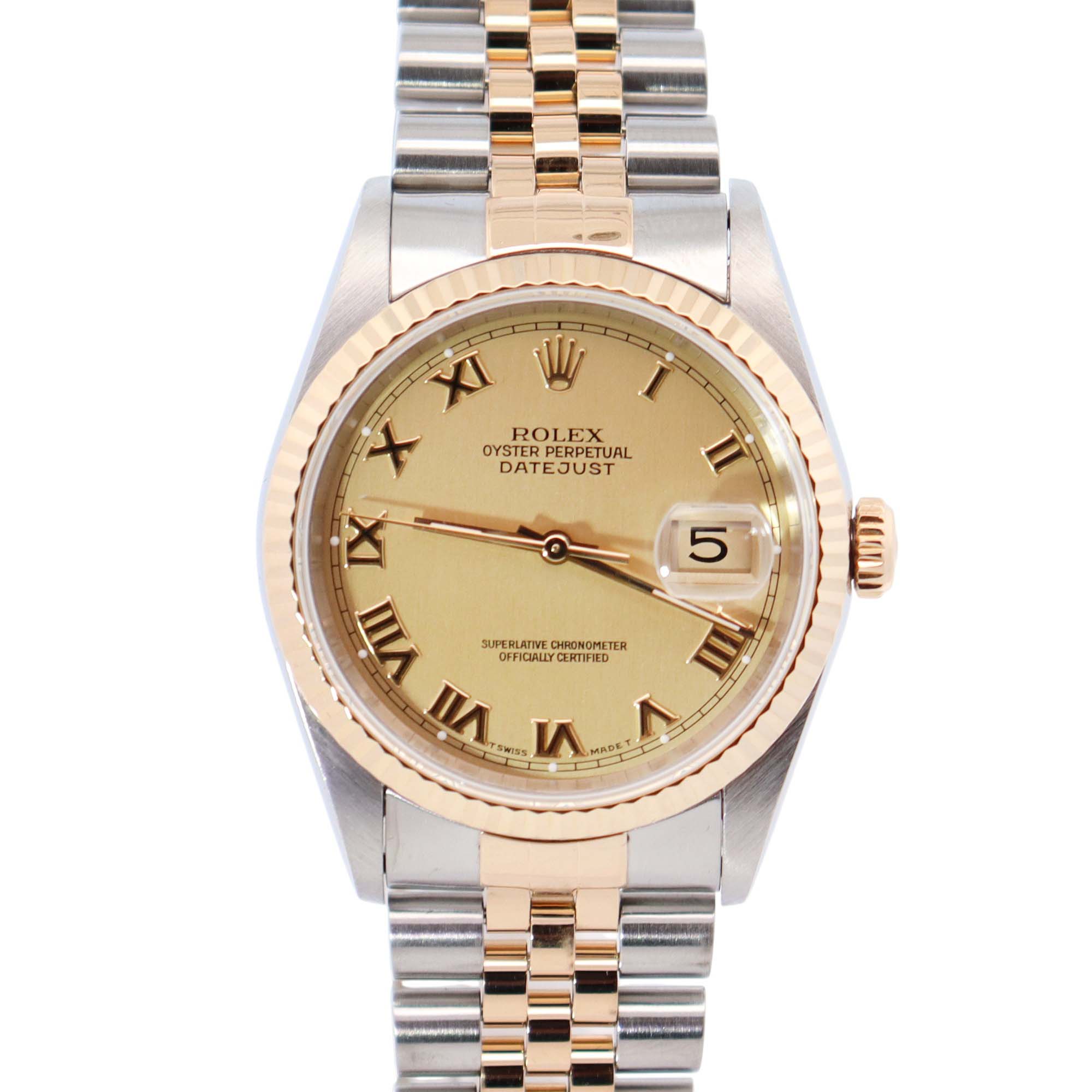 Rolex Datejust 36mm Champagne Dial Watch Ref# 16233 - Happy Jewelers Fine Jewelry Lifetime Warranty