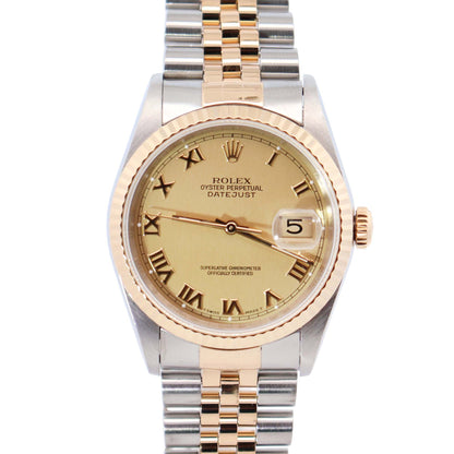 Rolex Datejust 36mm Champagne Dial Watch Ref# 16233 - Happy Jewelers Fine Jewelry Lifetime Warranty