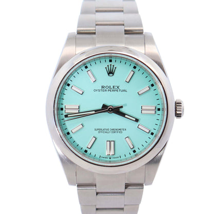 Rolex Oyster Perpetual 41mm Blue Dial Watch Ref# 124300 - Happy Jewelers Fine Jewelry Lifetime Warranty