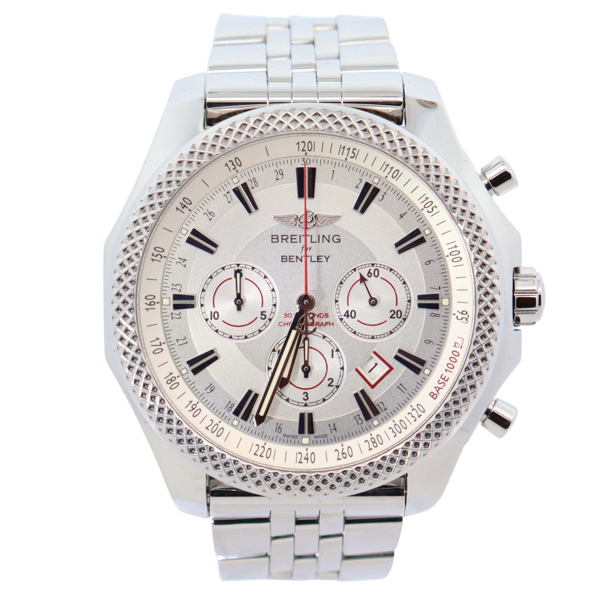 Breitling Bentley 49mm Silver Dial Watch Ref# A2536624/BB09 - Happy Jewelers Fine Jewelry Lifetime Warranty