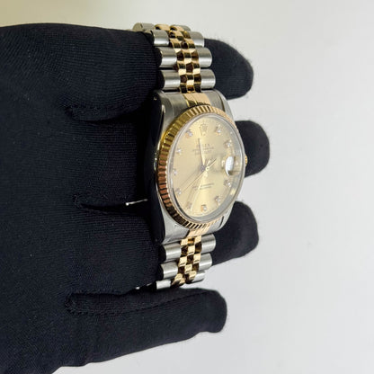 Rolex Datejust 36mm Champagne Dial Watch Ref# 16233 - Happy Jewelers Fine Jewelry Lifetime Warranty