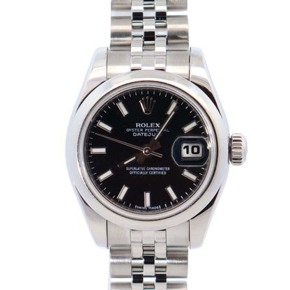 Rolex Datejust 26mm Black Dial Watch Ref# 179160 - Happy Jewelers Fine Jewelry Lifetime Warranty