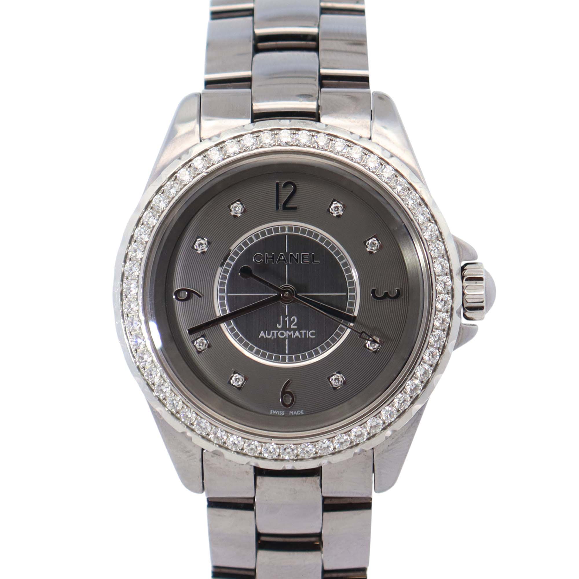 Chanel J12 38mm Grey Dial Watch Ref# H2566 - Happy Jewelers Fine Jewelry Lifetime Warranty