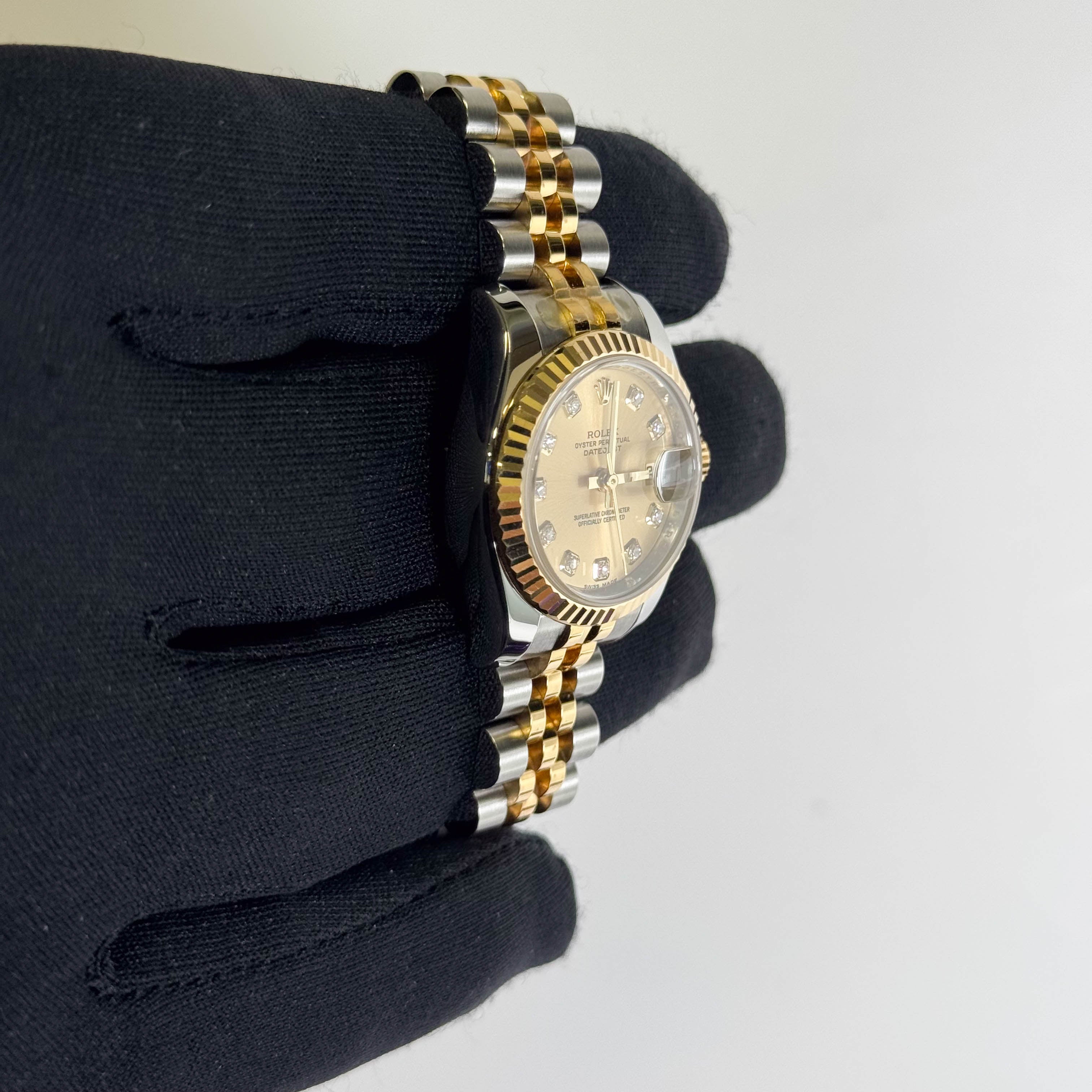 Rolex Datejust 26mm Champagne Dial Watch Ref# 179173