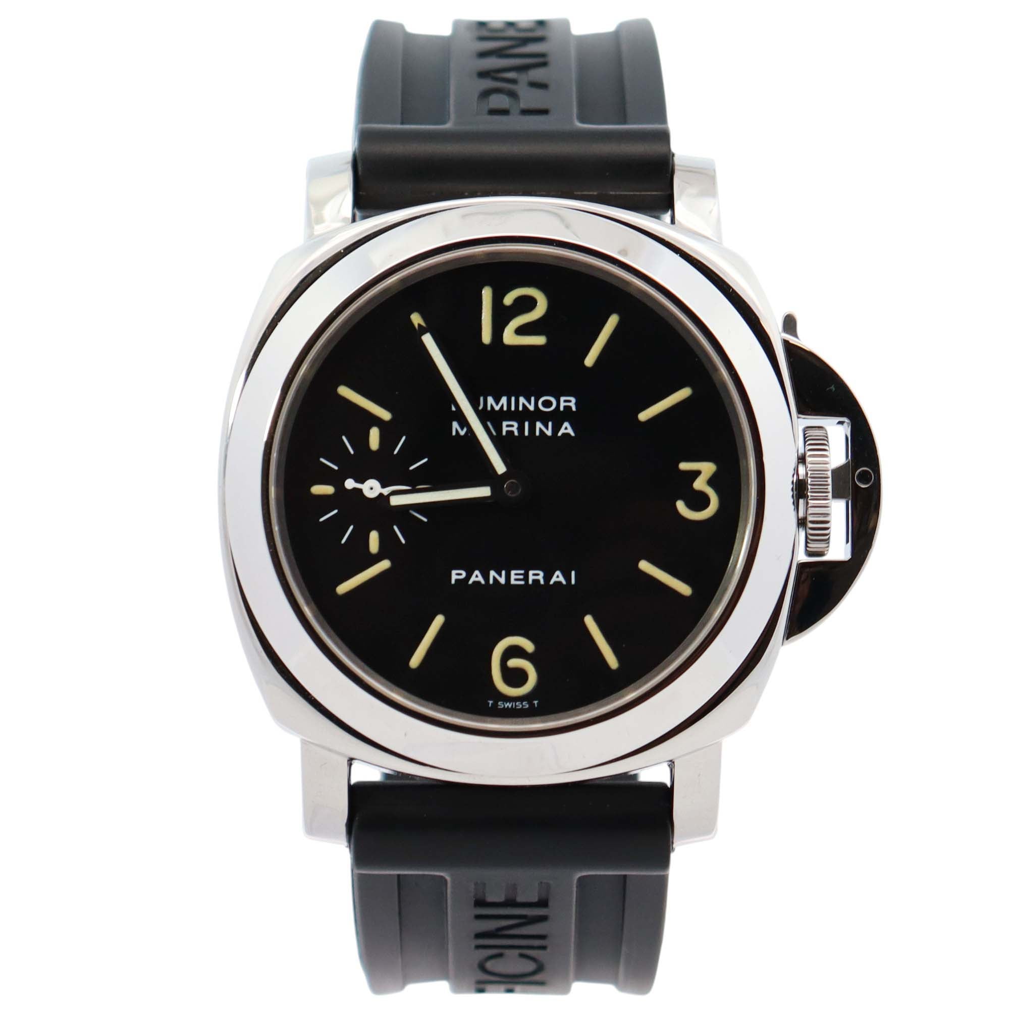Panerai Luminor 44mm Black Dial Watch Ref# PAM00001 - Happy Jewelers Fine Jewelry Lifetime Warranty