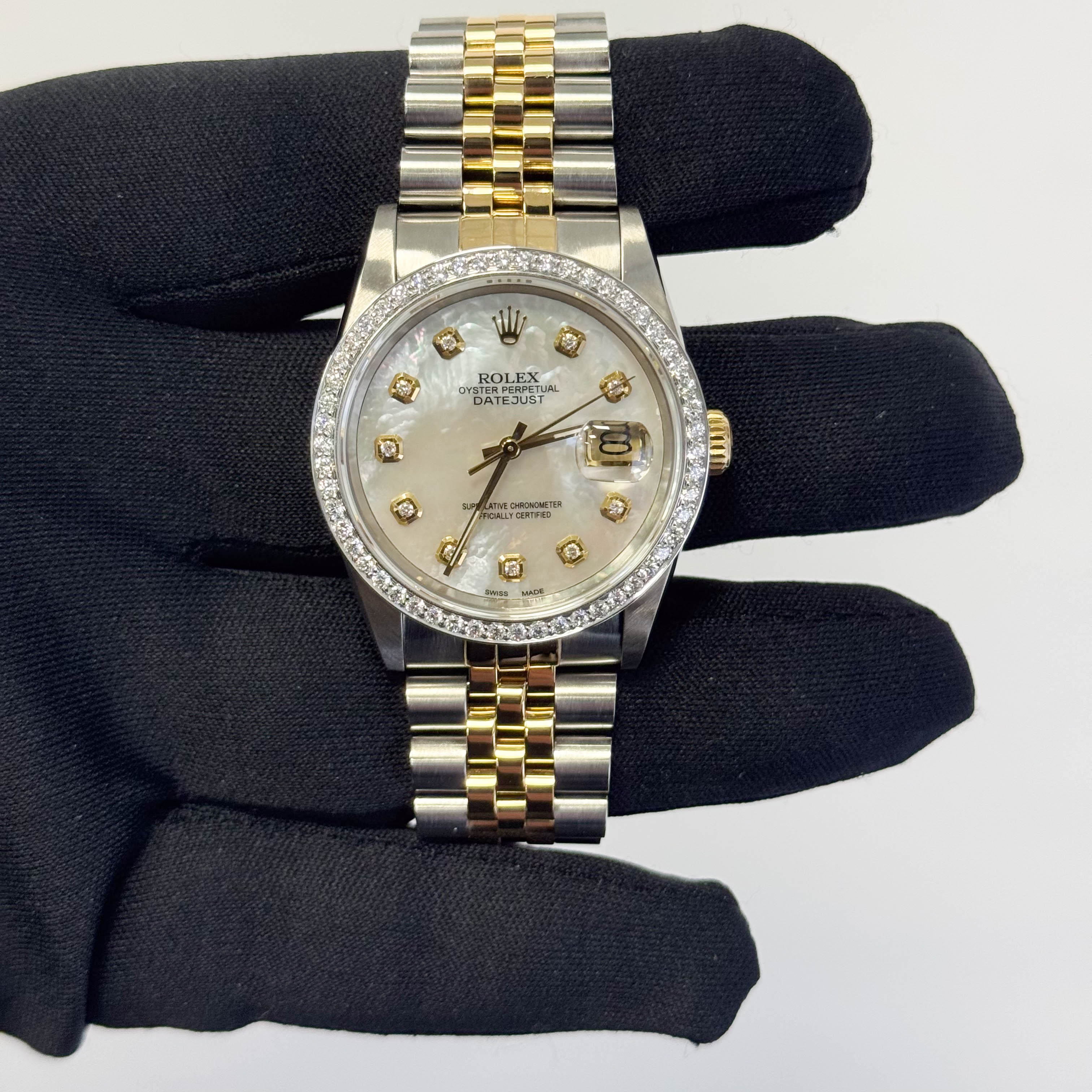 Rolex Datejust 36mm MOP Dial Watch Ref# 16233 - Happy Jewelers Fine Jewelry Lifetime Warranty