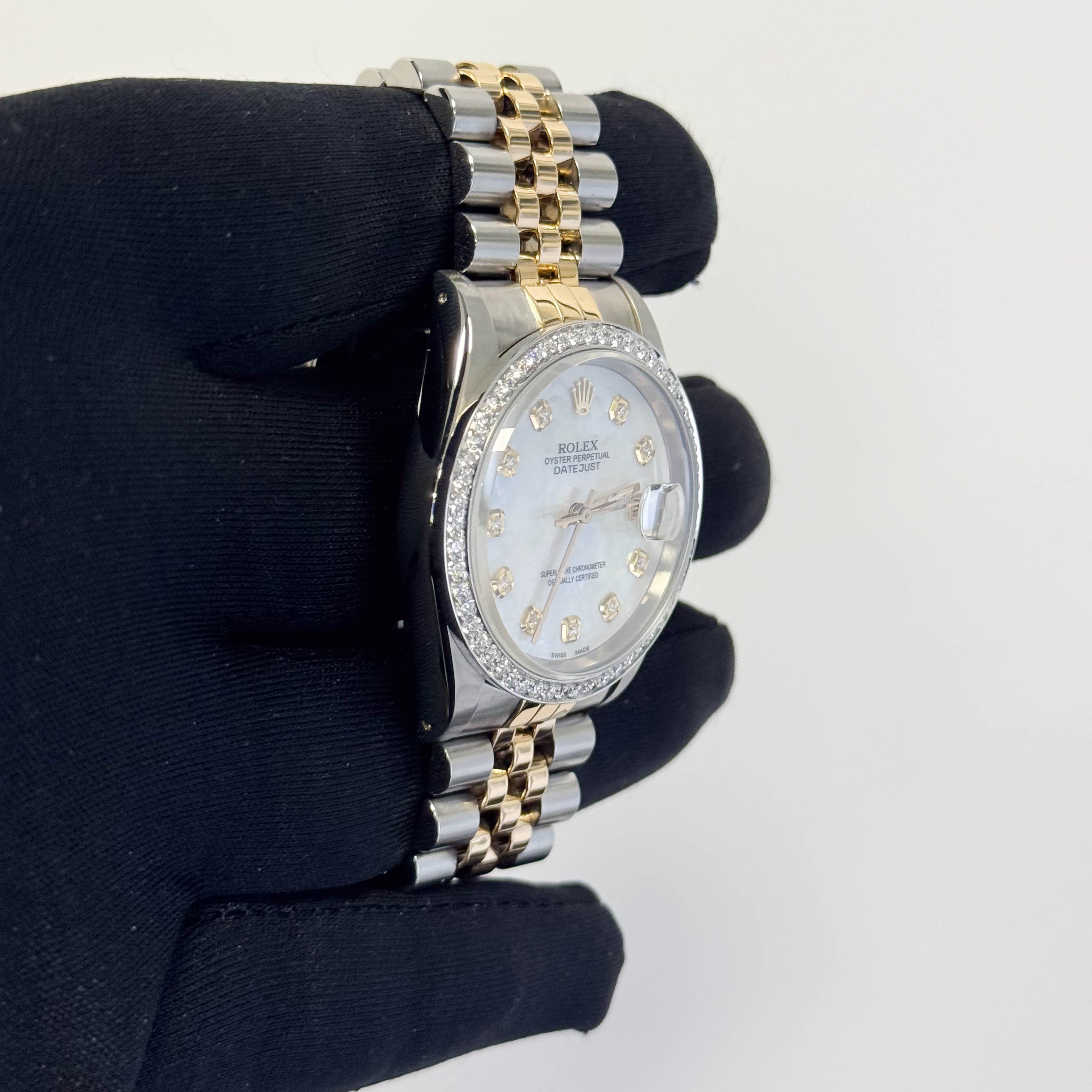 Rolex Datejust 36mm MOP Dial Watch Ref# 16233 - Happy Jewelers Fine Jewelry Lifetime Warranty