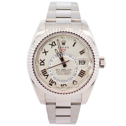 Rolex Sky-Dweller 42mm Ivory Dial Watch Ref# 326939 - Happy Jewelers Fine Jewelry Lifetime Warranty