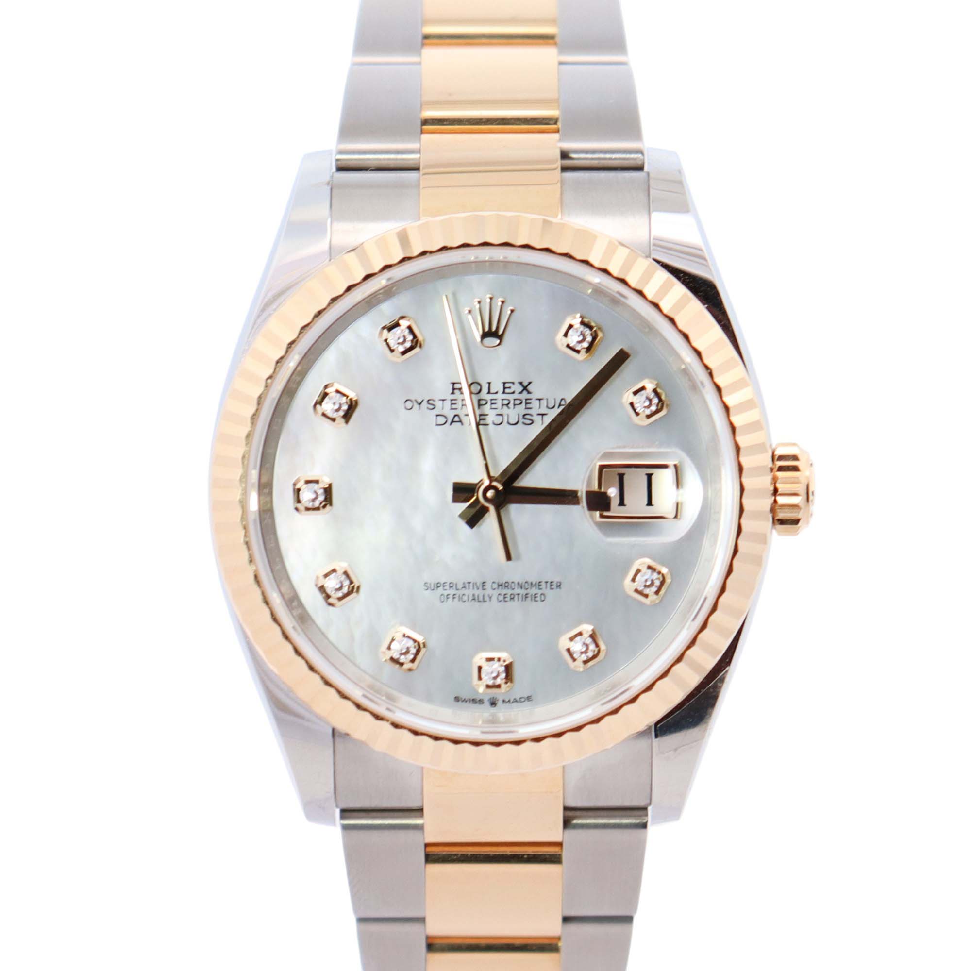 Rolex Datejust 36mm MOP Dial Watch Ref# 126233 - Happy Jewelers Fine Jewelry Lifetime Warranty