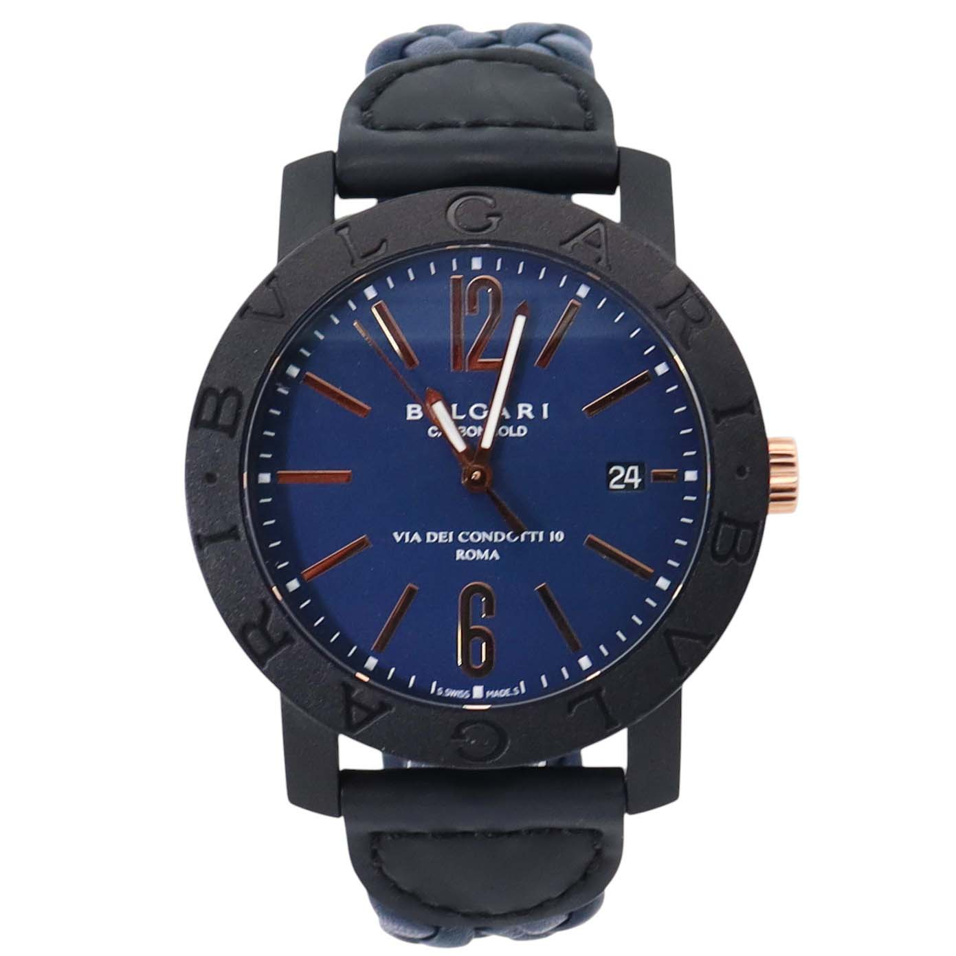 Bvlgari Bulagri 40mm Blue Dial Watch Ref# BB 40 CL - Happy Jewelers Fine Jewelry Lifetime Warranty
