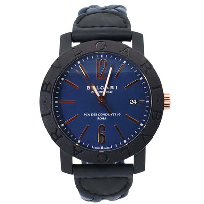 Bvlgari Bulagri 40mm Blue Dial Watch Ref# BB 40 CL - Happy Jewelers Fine Jewelry Lifetime Warranty