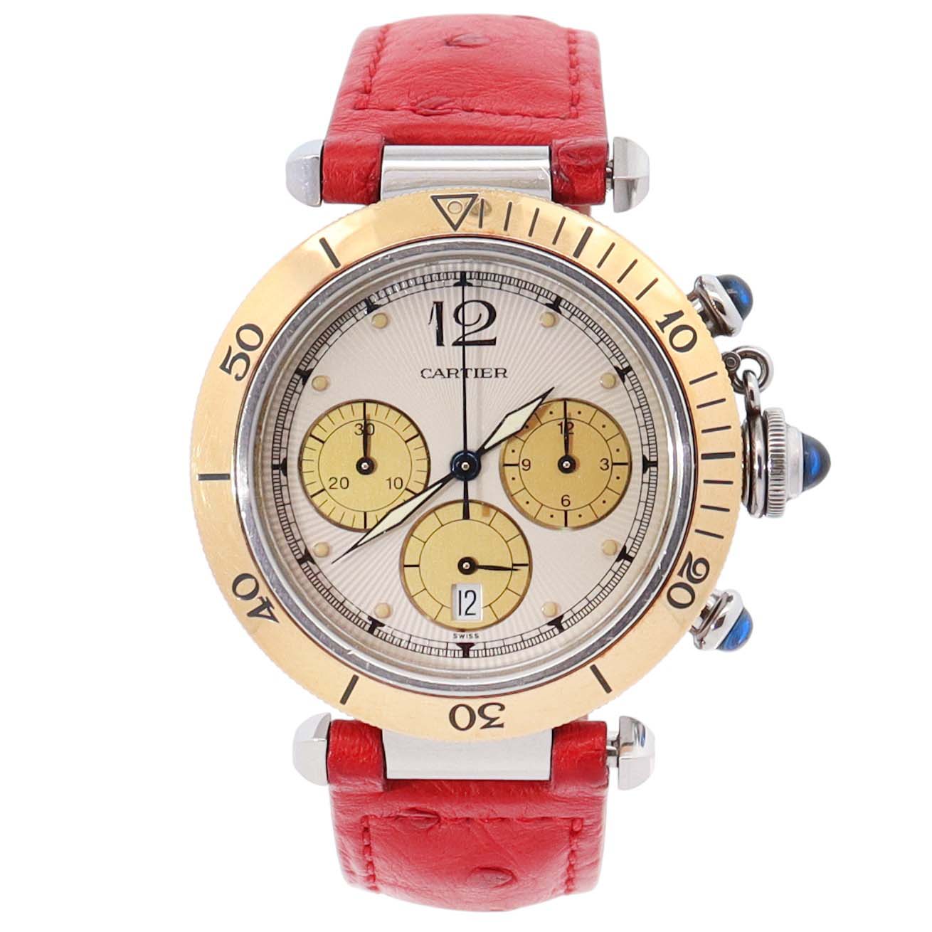 Cartier Pasha 38mm Silver Dial Watch Ref# W31011H3 - Happy Jewelers Fine Jewelry Lifetime Warranty