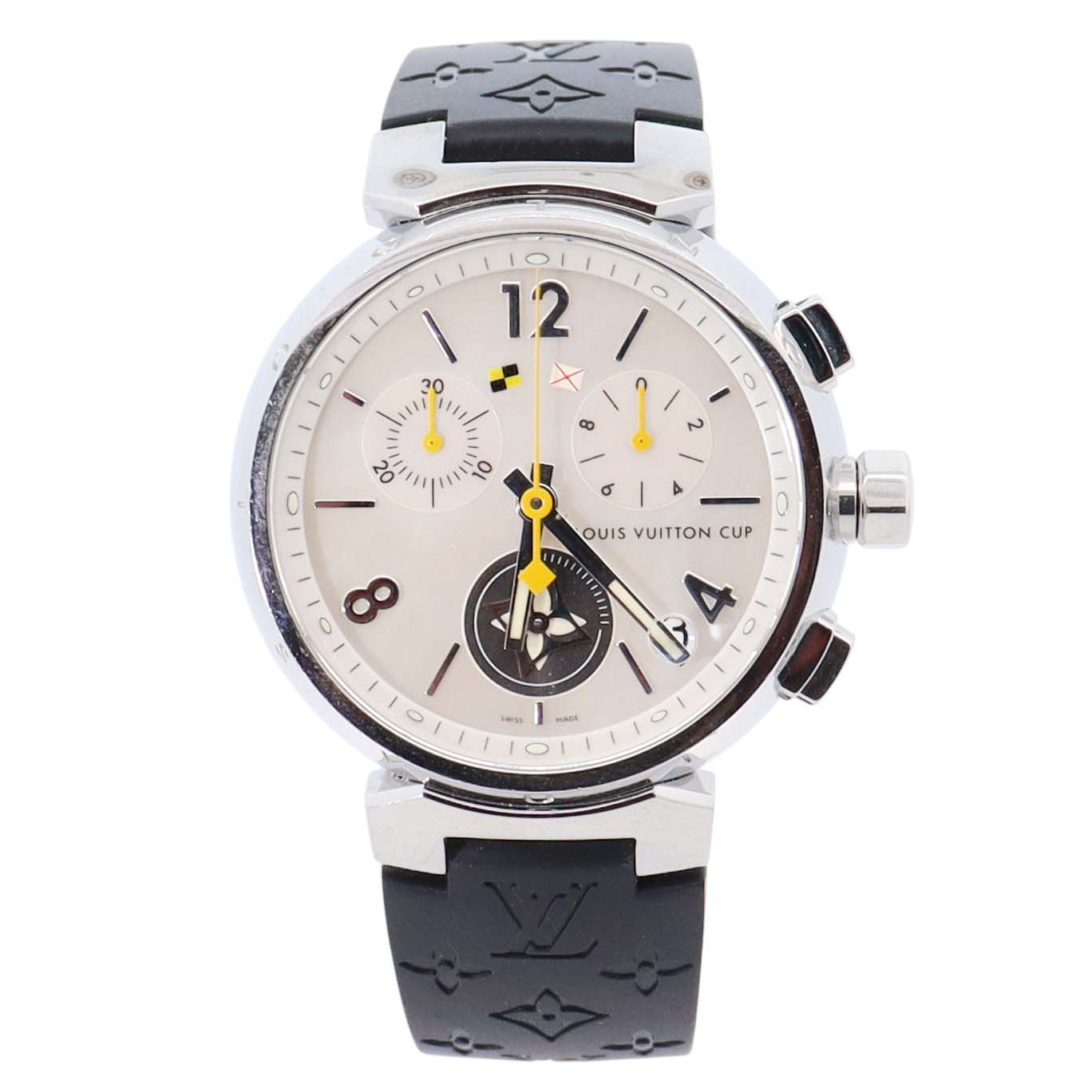 Louis Vuitton Tambour 32.5mm Brown Dial Watch Ref# QA071 - Happy Jewelers Fine Jewelry Lifetime Warranty