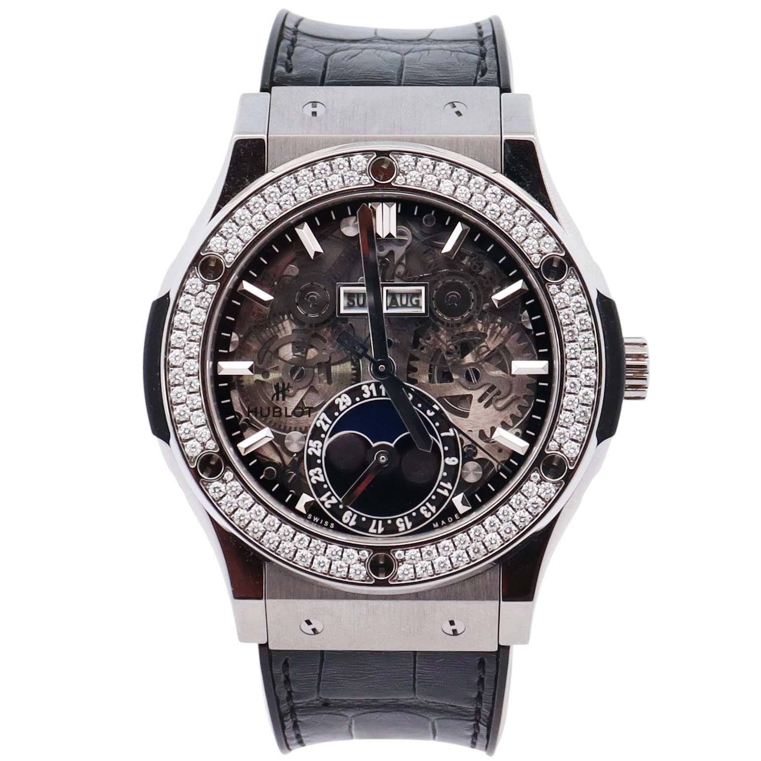 Hublot Classic Fusion 45mm Openwork Dial Watch Ref# 517.NX.0170.LR - Happy Jewelers Fine Jewelry Lifetime Warranty