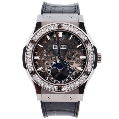 Hublot Classic Fusion 45mm Openwork Dial Watch Ref# 517.NX.0170.LR - Happy Jewelers Fine Jewelry Lifetime Warranty