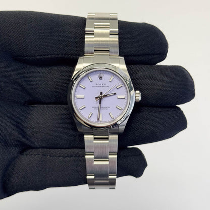 Rolex Oyster Perpetual 31mm Lilac Dial Watch Ref# 277200 - Happy Jewelers Fine Jewelry Lifetime Warranty
