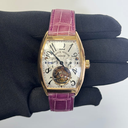 Franck Muller Cintree Curvex Tourbillion Hours 44 mm White Dial Watch Ref: 7880 T MB - Happy Jewelers Fine Jewelry Lifetime Warranty