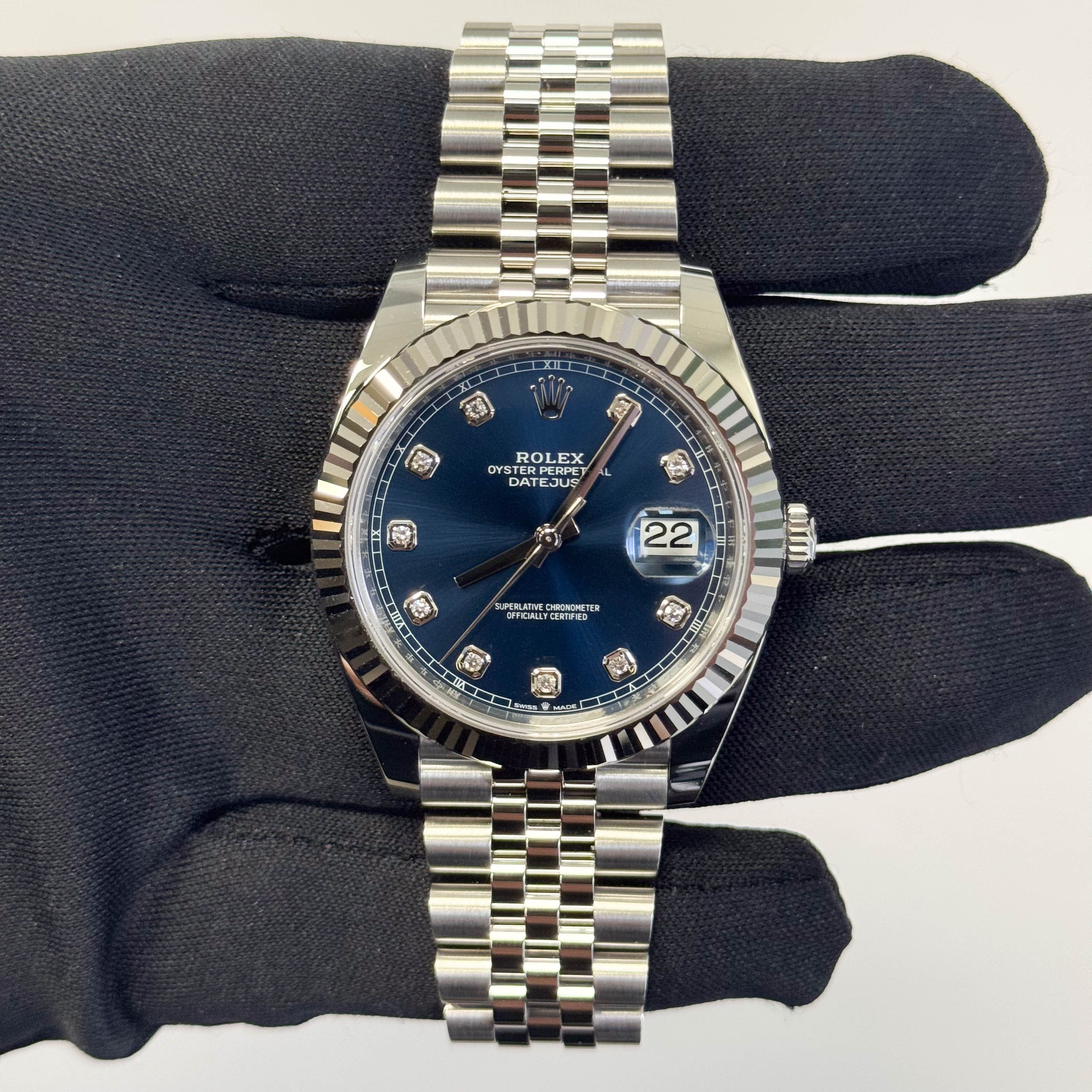 Rolex Datejust 41mm Blue Dial Watch Ref# 126334 - Happy Jewelers Fine Jewelry Lifetime Warranty