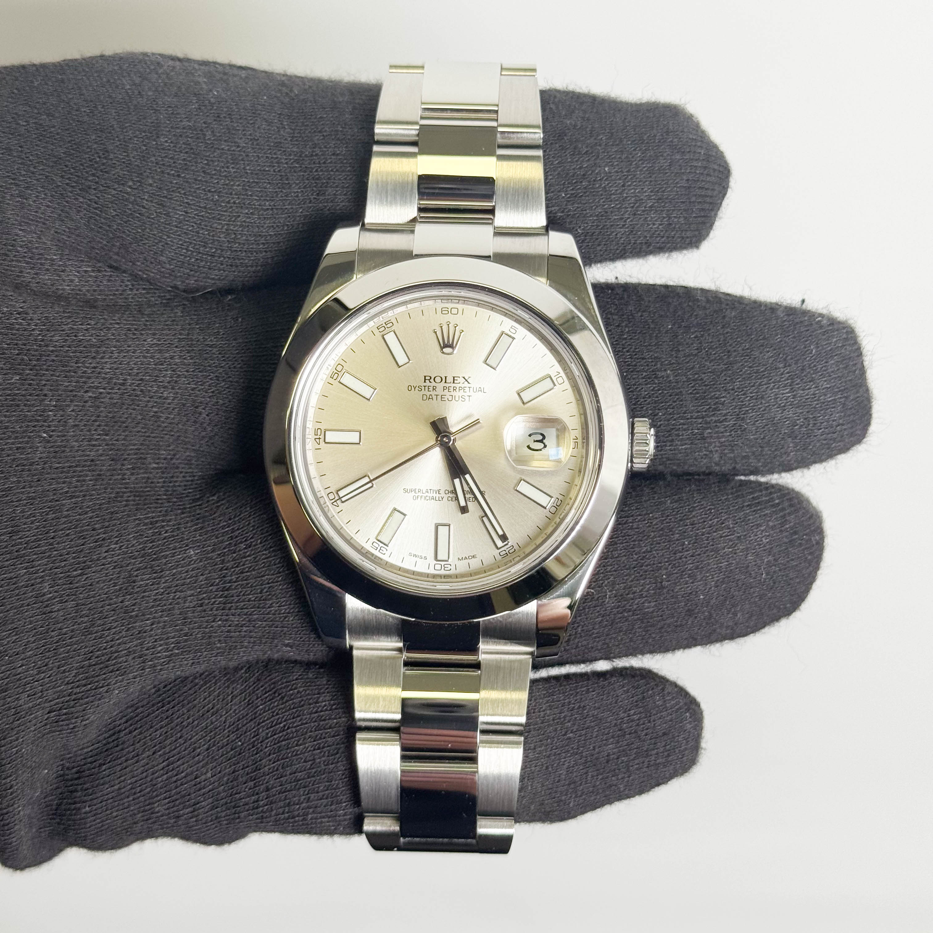 Rolex Datejust 41mm Silver Dial Watch Ref# 116300