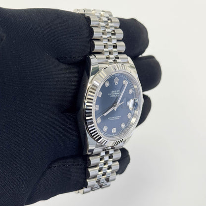 Rolex Datejust 41mm Blue Dial Watch Ref# 126334 - Happy Jewelers Fine Jewelry Lifetime Warranty