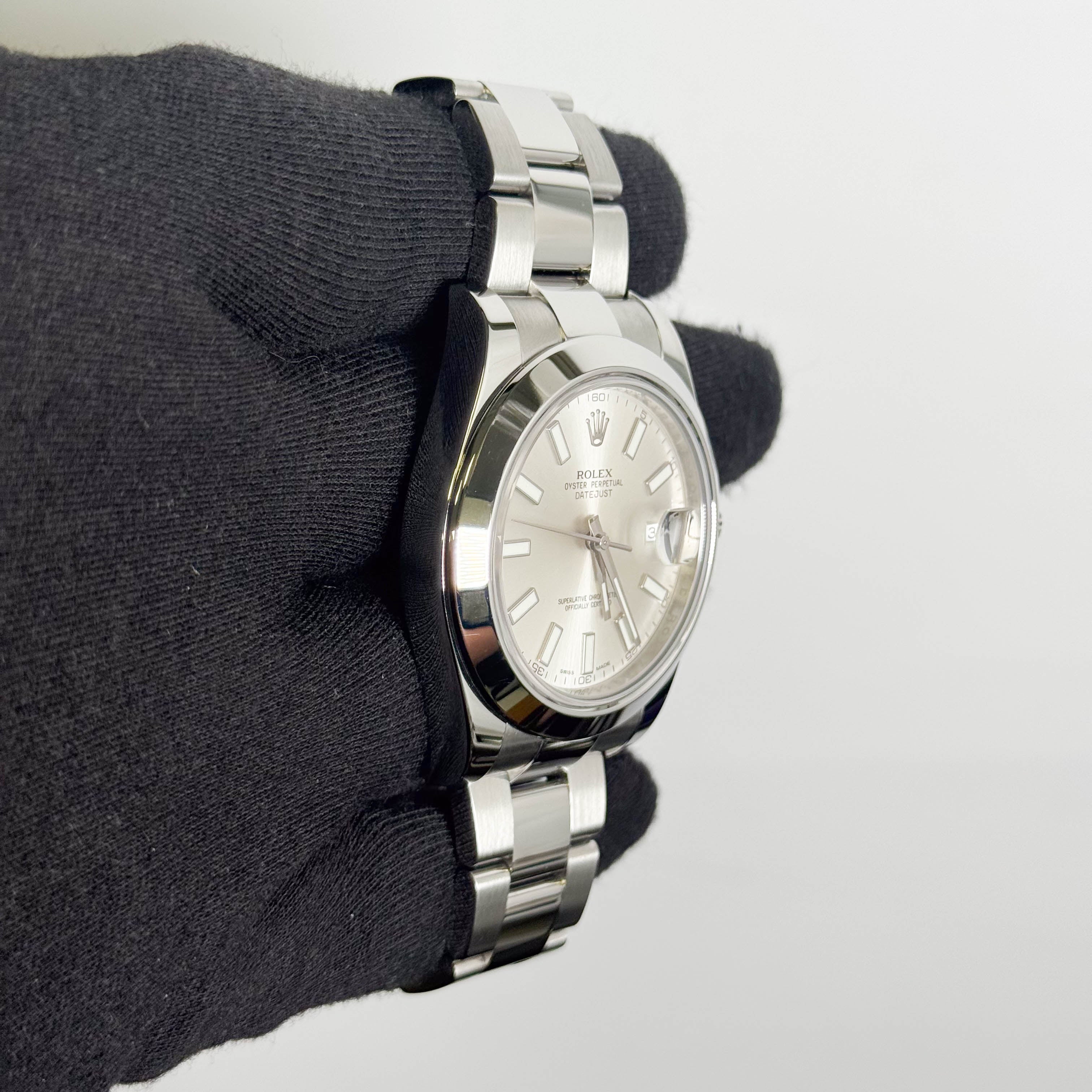 Rolex Datejust 41mm Silver Dial Watch Ref# 116300