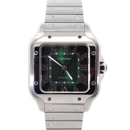 Cartier Santos 35mm Green Dial Watch Ref# WSSA0061 - Happy Jewelers Fine Jewelry Lifetime Warranty