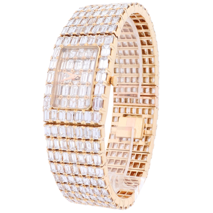 Vacheron Constantin Lord Kalla 23mm Yellow Gold Factory Set Baguette Dial Watch Reference# 35 511-723 - Happy Jewelers Fine Jewelry Lifetime Warranty