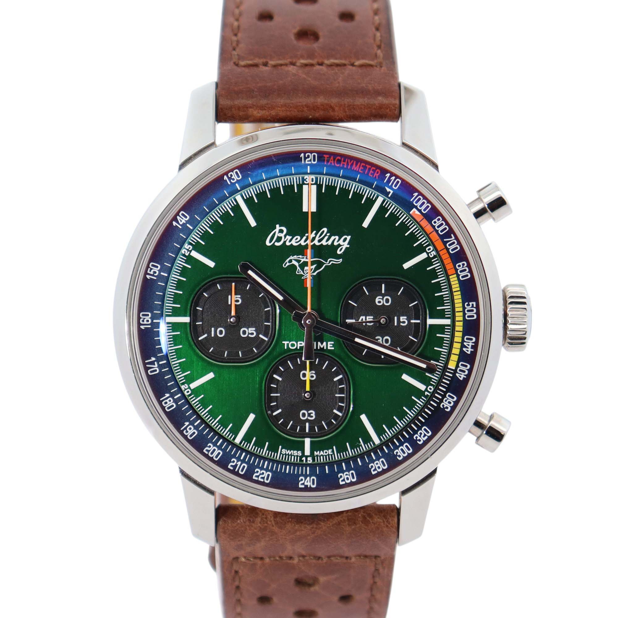 Breitling Top Time 42mm Green Dial Watch Ref# A25310 - Happy Jewelers Fine Jewelry Lifetime Warranty