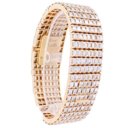 Vacheron Constantin Lord Kalla 23mm Yellow Gold Factory Set Baguette Dial Watch Reference# 35 511-723 - Happy Jewelers Fine Jewelry Lifetime Warranty