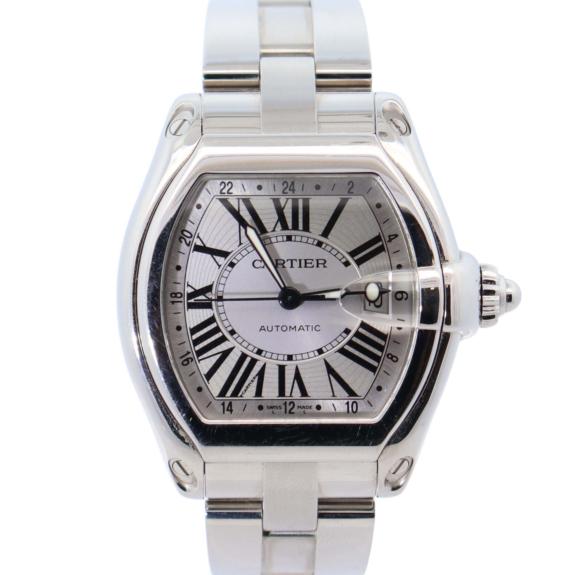 Cartier Roadster 38mm Silver Dial Watch Ref# W62032X6 - Happy Jewelers Fine Jewelry Lifetime Warranty