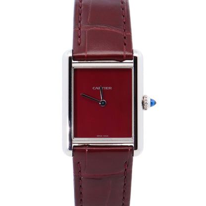 Cartier Tank 33mm Red Dial Watch Ref# WSTA0054 - Happy Jewelers Fine Jewelry Lifetime Warranty
