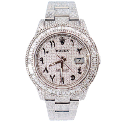 Rolex Datejust 41mm Pave Dial Watch Ref# 116300 - Happy Jewelers Fine Jewelry Lifetime Warranty
