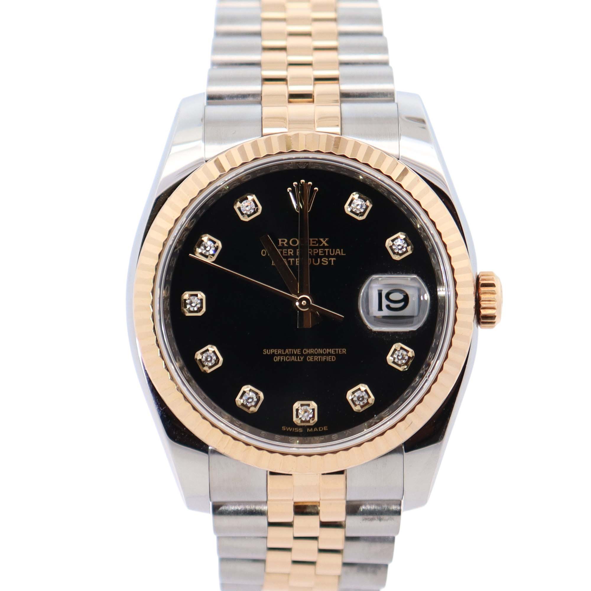 Rolex Datejust 36mm Black Dial Watch Ref# 116233 - Happy Jewelers Fine Jewelry Lifetime Warranty