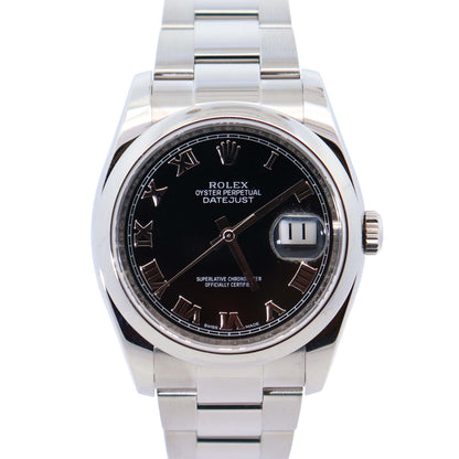 Rolex Datejust 36mm Black Dial Watch Ref# 116200 - Happy Jewelers Fine Jewelry Lifetime Warranty
