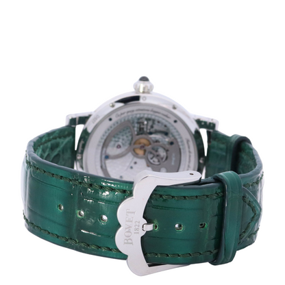Bovet Rectical 28 42mm Stainless Steel Green Stick & Arabic Dial Watch Reference# R290001 - Happy Jewelers Fine Jewelry Lifetime Warranty