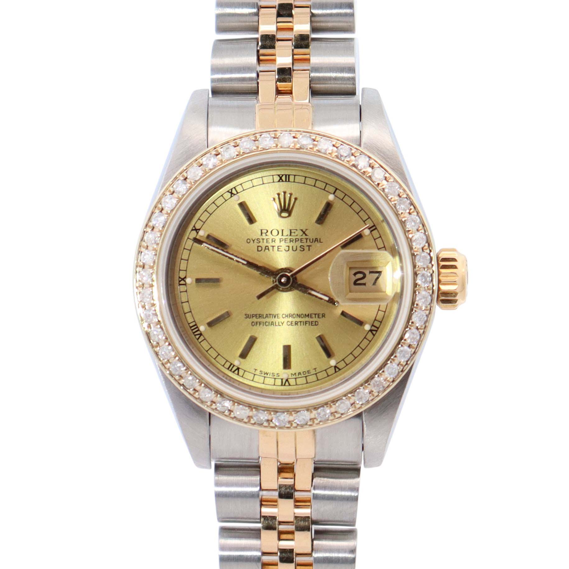 Rolex Datejust 26mm Champagne Dial Watch Ref# 69173 - Happy Jewelers Fine Jewelry Lifetime Warranty